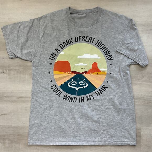 Hotel California Route 66 Graphic Tee Grey Large - Picture 1 of 7